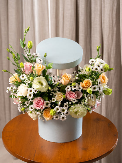 Blue Whisper Box Bouquet by BloomsOnly - Pune's #1 Flower delivery website