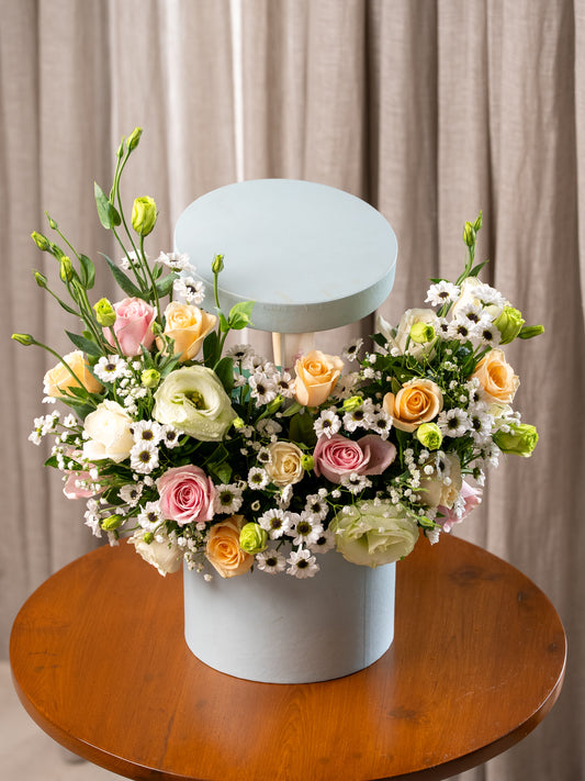Blue Whisper Box Bouquet by BloomsOnly - Pune's #1 Flower delivery website