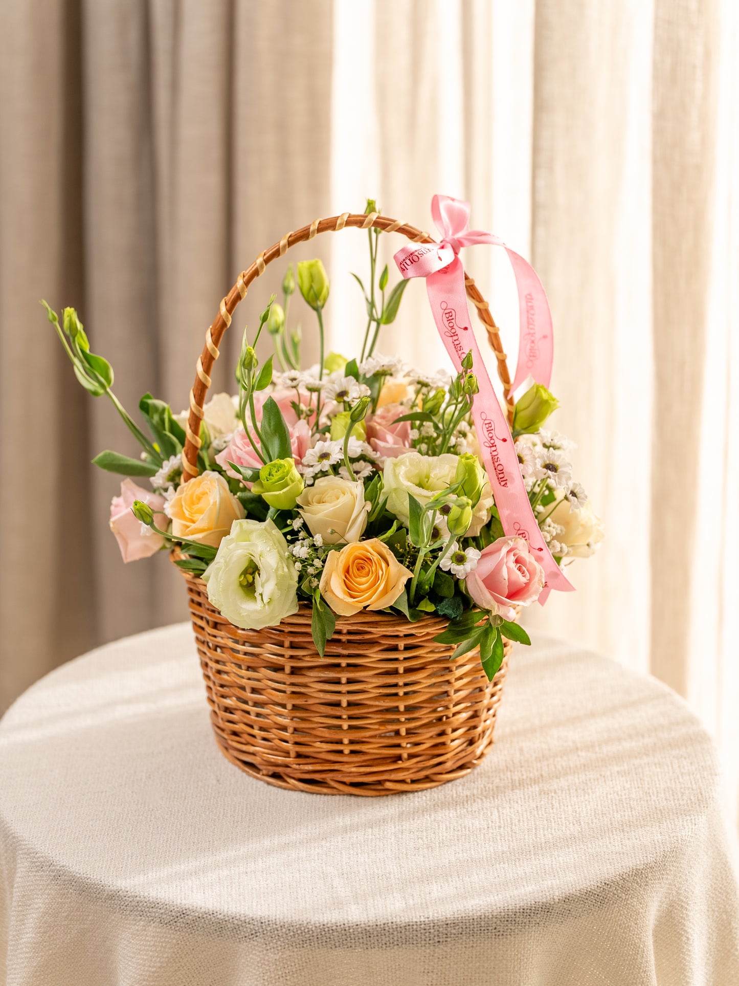 Floral Charm Basket Bouquet by BloomsOnly - Pune's #1 Flower delivery website