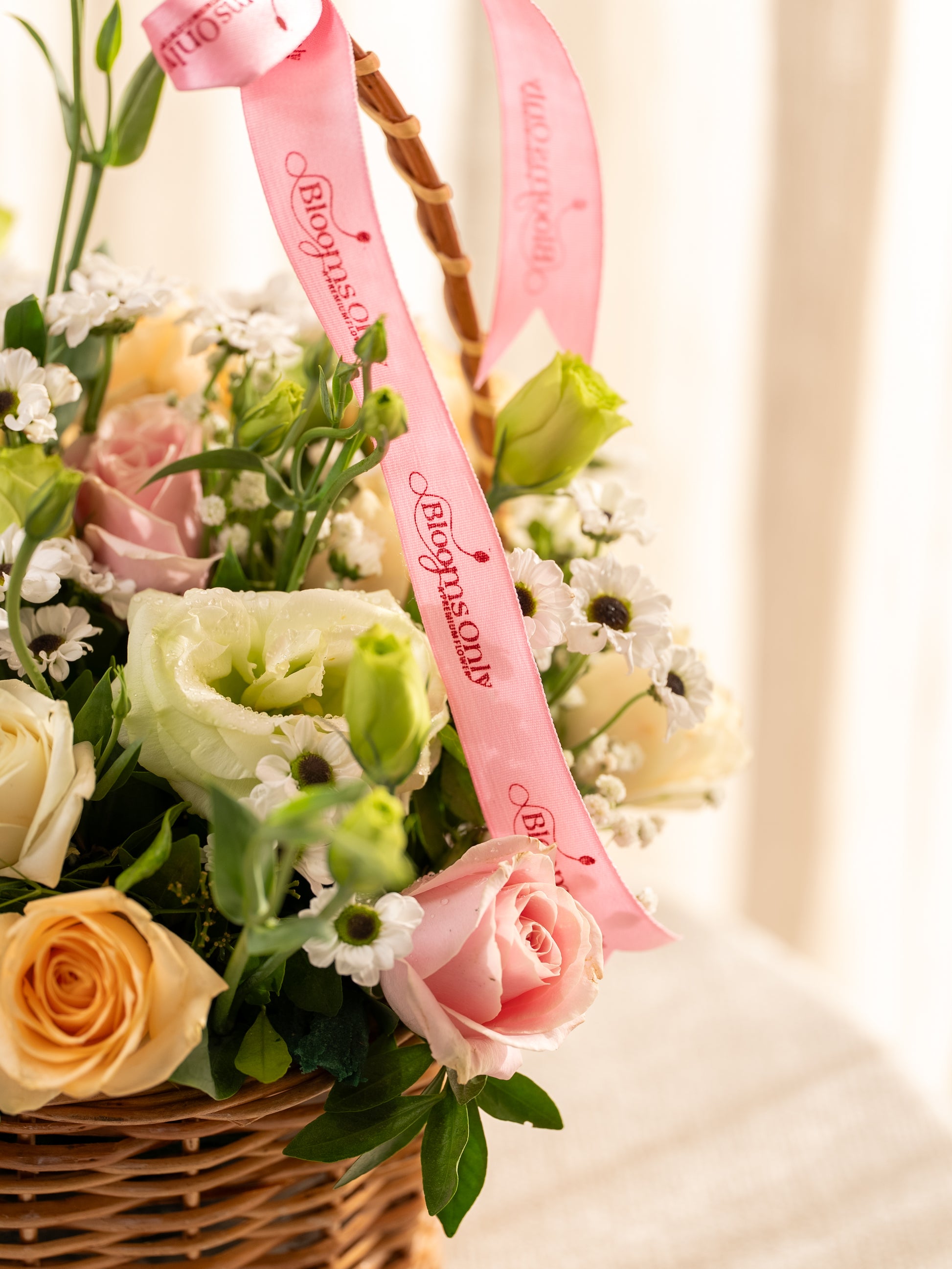 Floral Charm Basket Bouquet by BloomsOnly - Pune's #1 Flower delivery website