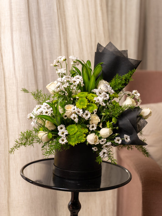 Midnight Bloom Box Bouquet by BloomsOnly - Pune's #1 Flower delivery website