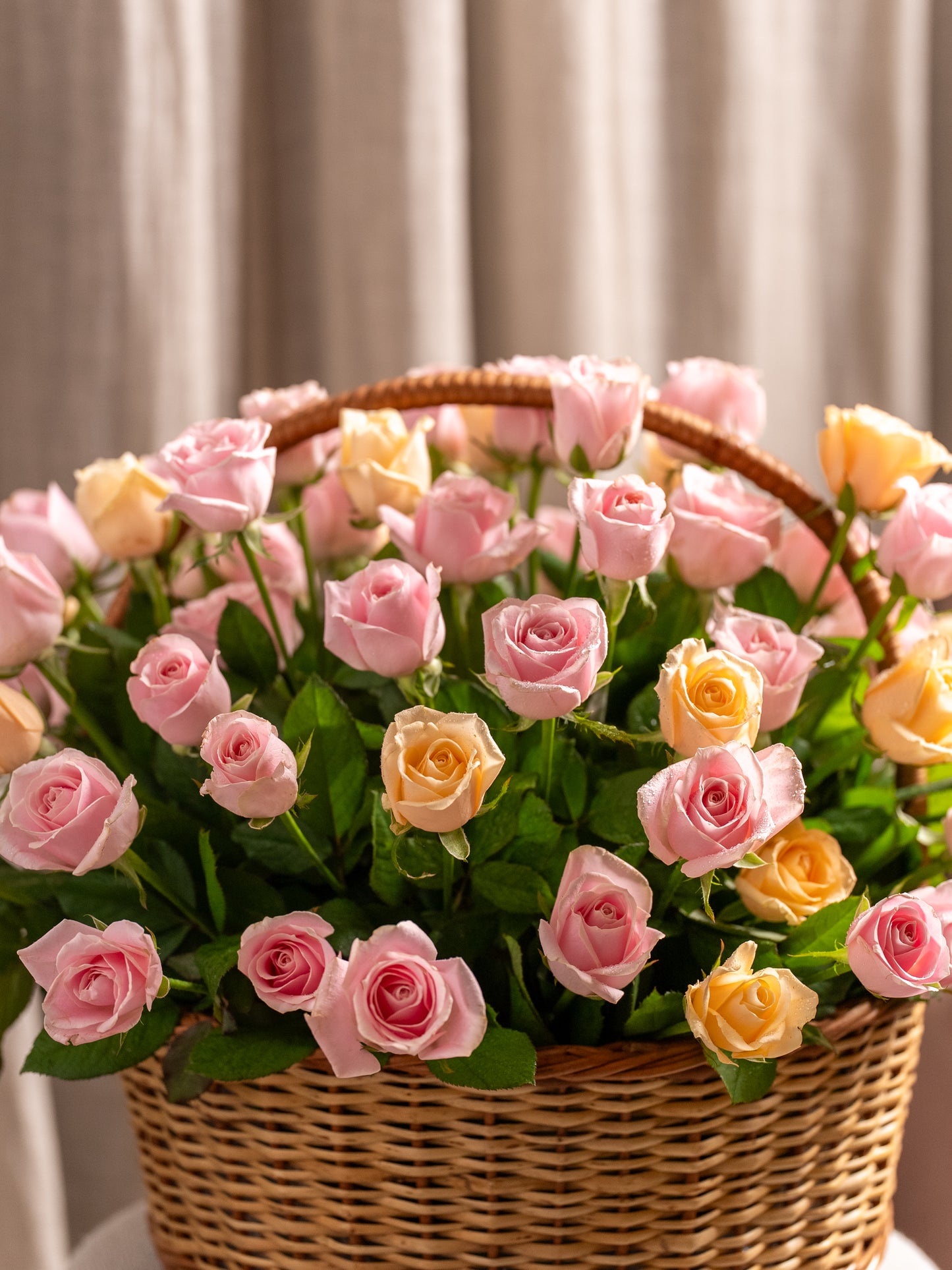 Century of Love Basket Bouquet by BloomsOnly - Pune's #1 Flower delivery website