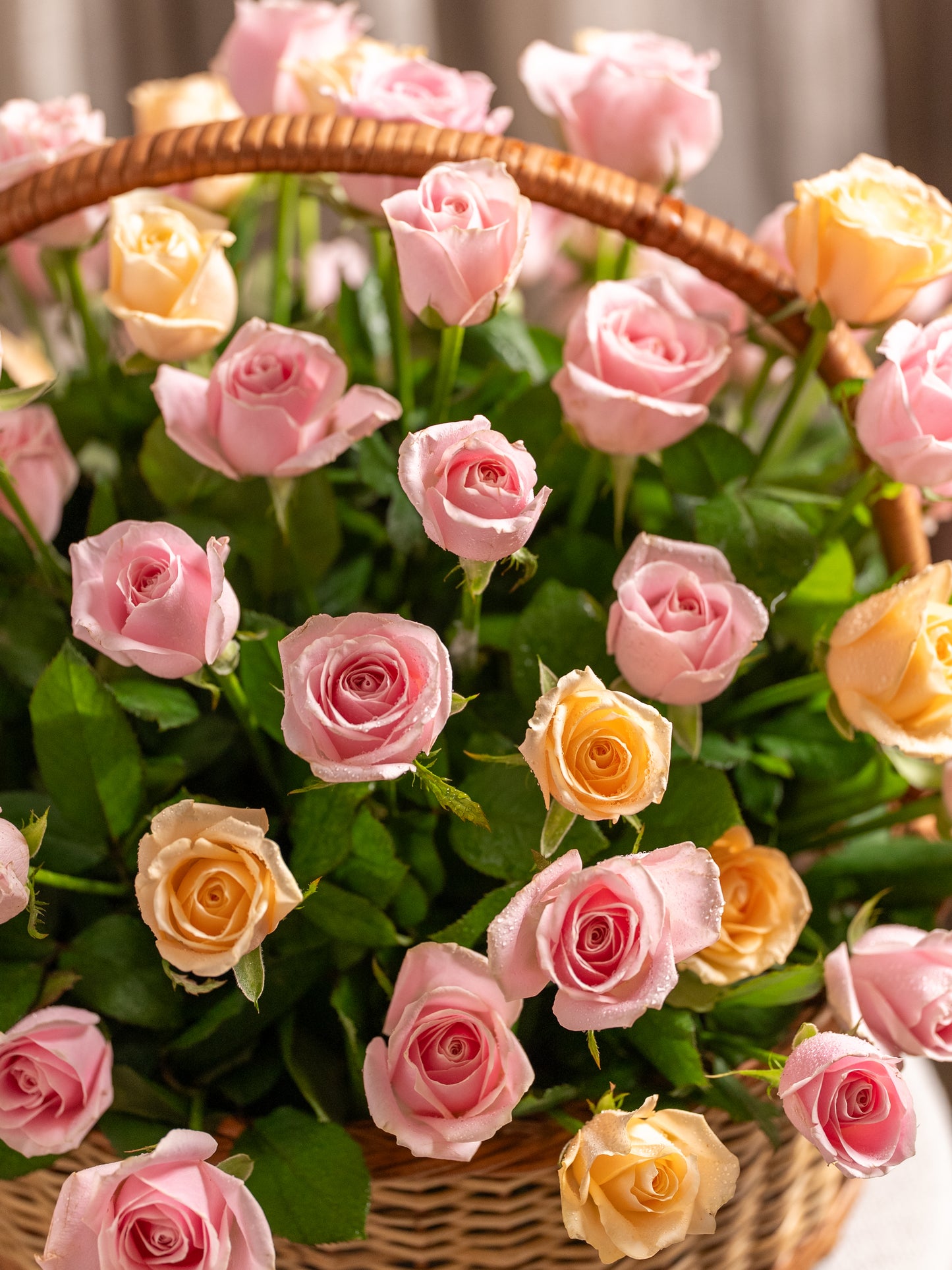 Century of Love Basket Bouquet by BloomsOnly - Pune's #1 Flower delivery website