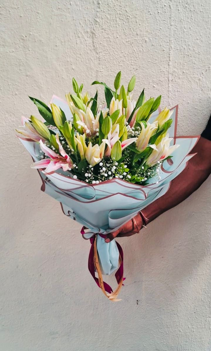 Blush Elegance Bouquet by BloomOnly who is a premium number 1 florist in pune that delivers same day