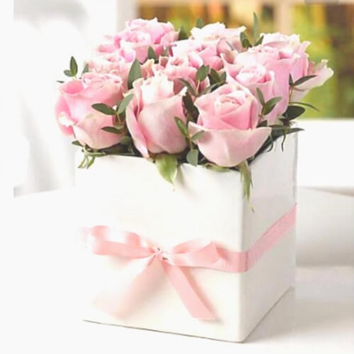 Pink Beauty - 15 Pink Roses Bouquet | Pink Roses Box Online ...