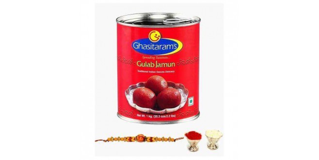 Rakhi With Gulabjamun Combo