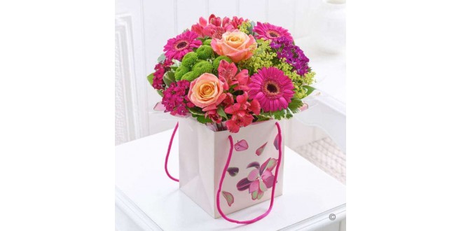 Gift Bag Flower Arrangements