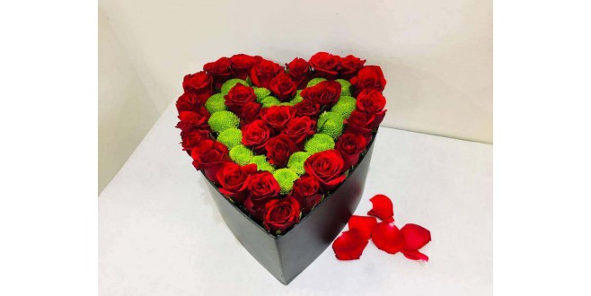Love In Bloom Heart Shaped Box