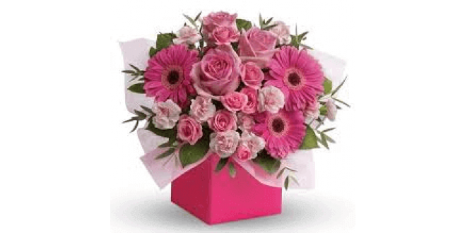 Pretty Pink Flower Box