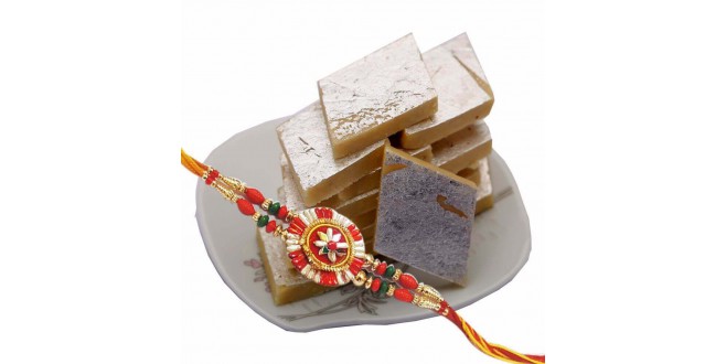 Rakhi And Kaju Barfi (500 gms) Combo