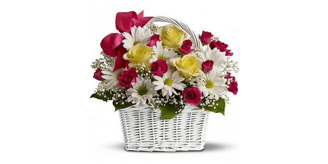 Roses with Basket