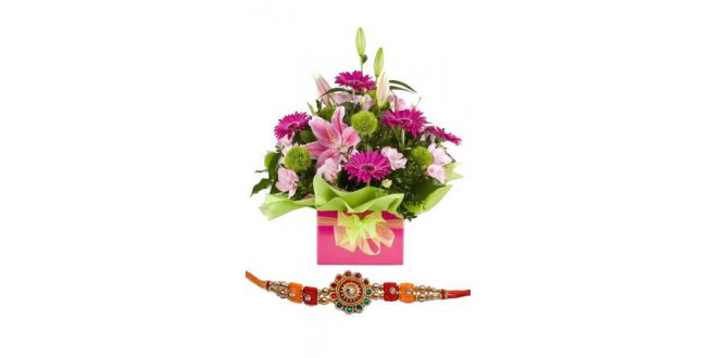 Royal Beauty Bouquet with Rakhi