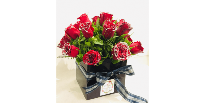 20 Red Rose Bouquet with Black Box