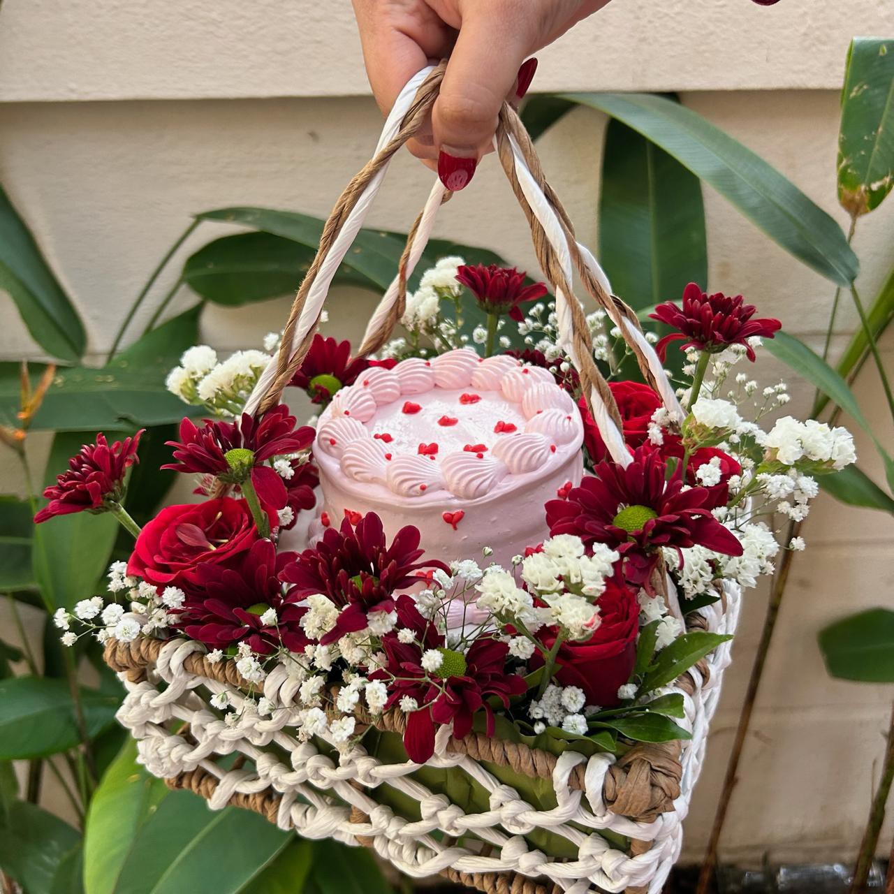 Blossom of Love- Valentine’s Day Cake Basket