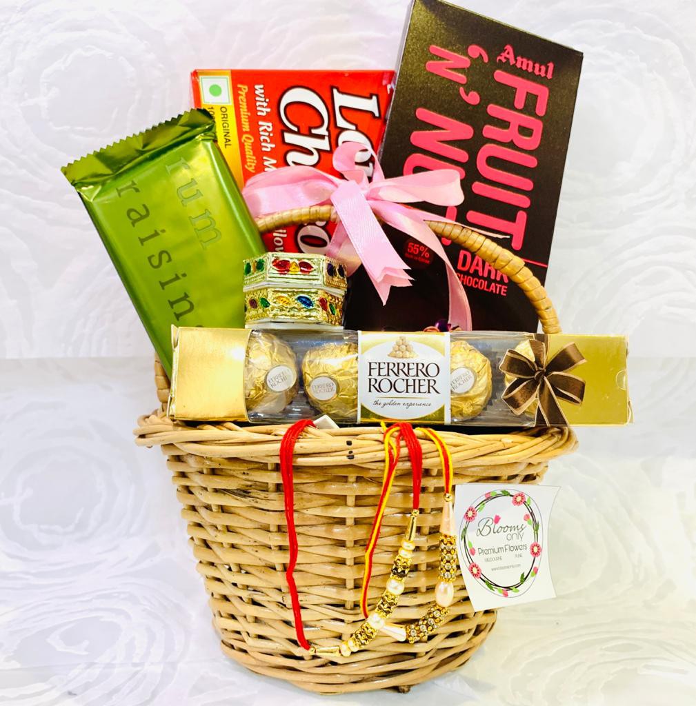 Chocolate Basket with Rakhi