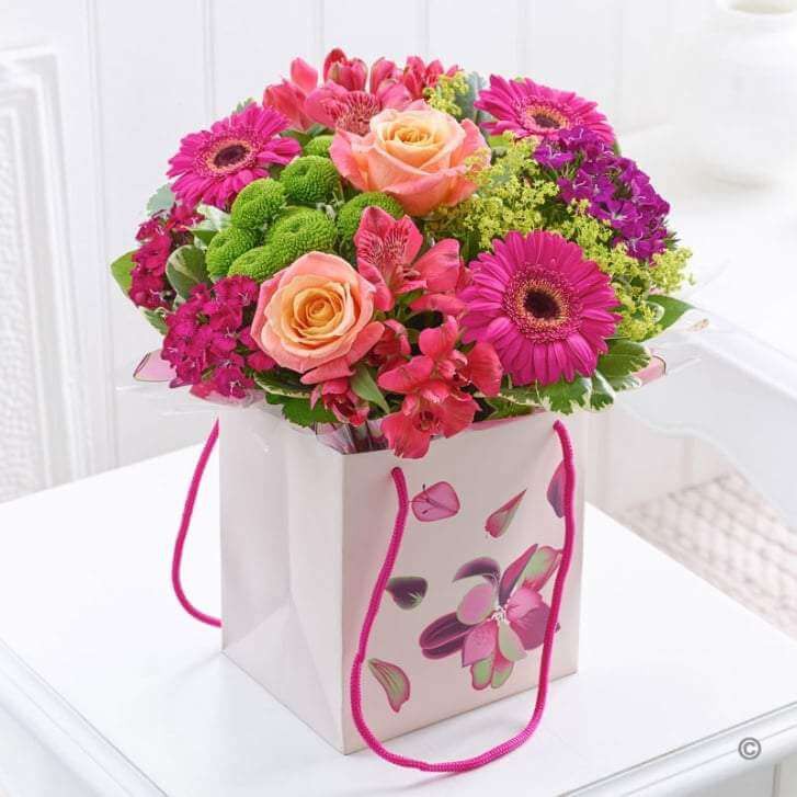 Gift Bag Flower Arrangements
