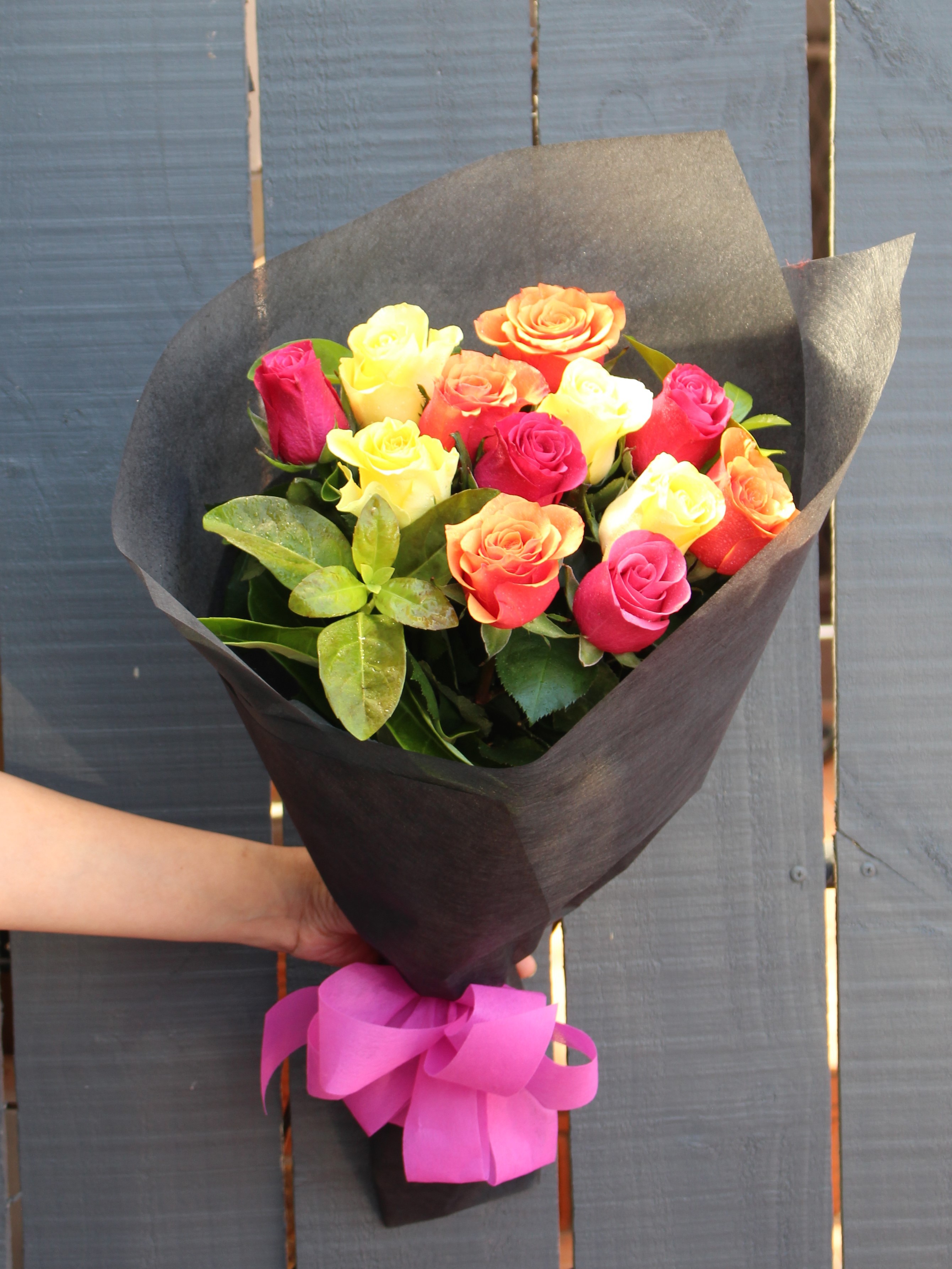 Mix n Match (Small) - Mix Colour Roses Hand Bouquet