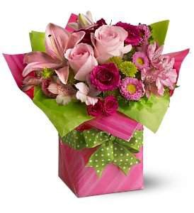 Pink Roses Flowers Box