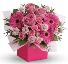 Pretty Pink Flower Box