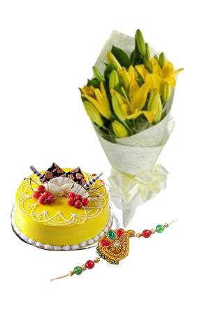 Rakhi with Floral Delight