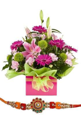 Royal Beauty Bouquet with Rakhi