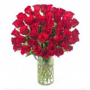 My Love is for You - 40 Premium Red Roses Vase Bouquet