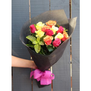 Mix n Match (Small) - Mix Colour Roses Hand Bouquet