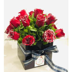 20 Red Rose Bouquet with Black Box