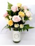 Multi Colour Roses Vase Bouquet