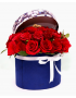 Red Roses Blue Box Bouquet