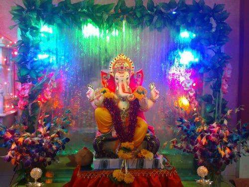 High quality floral decoration for Ganapati