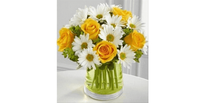 Glass flower arrangement