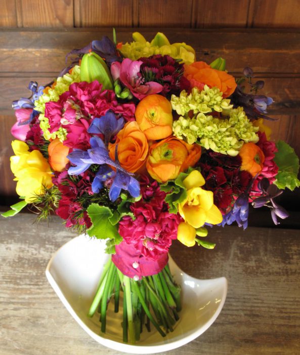 multi-coloured bouquet
