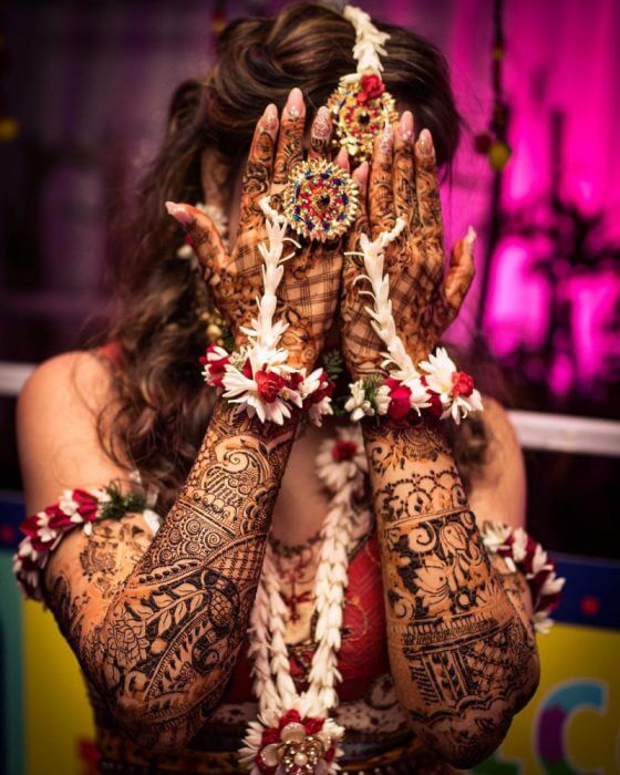 Floral jewellery for Mehendi